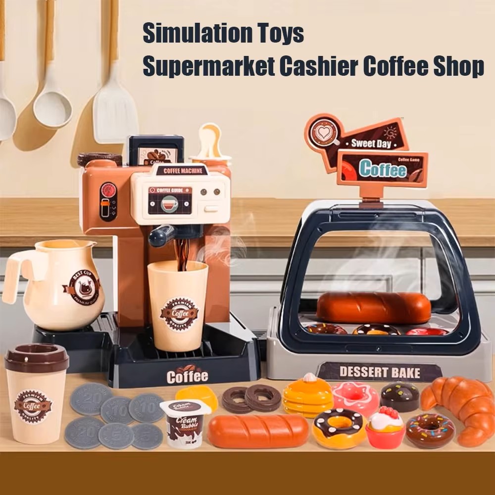 Toy Cash Register - Set Mainan Mesin Kopi 3 in
