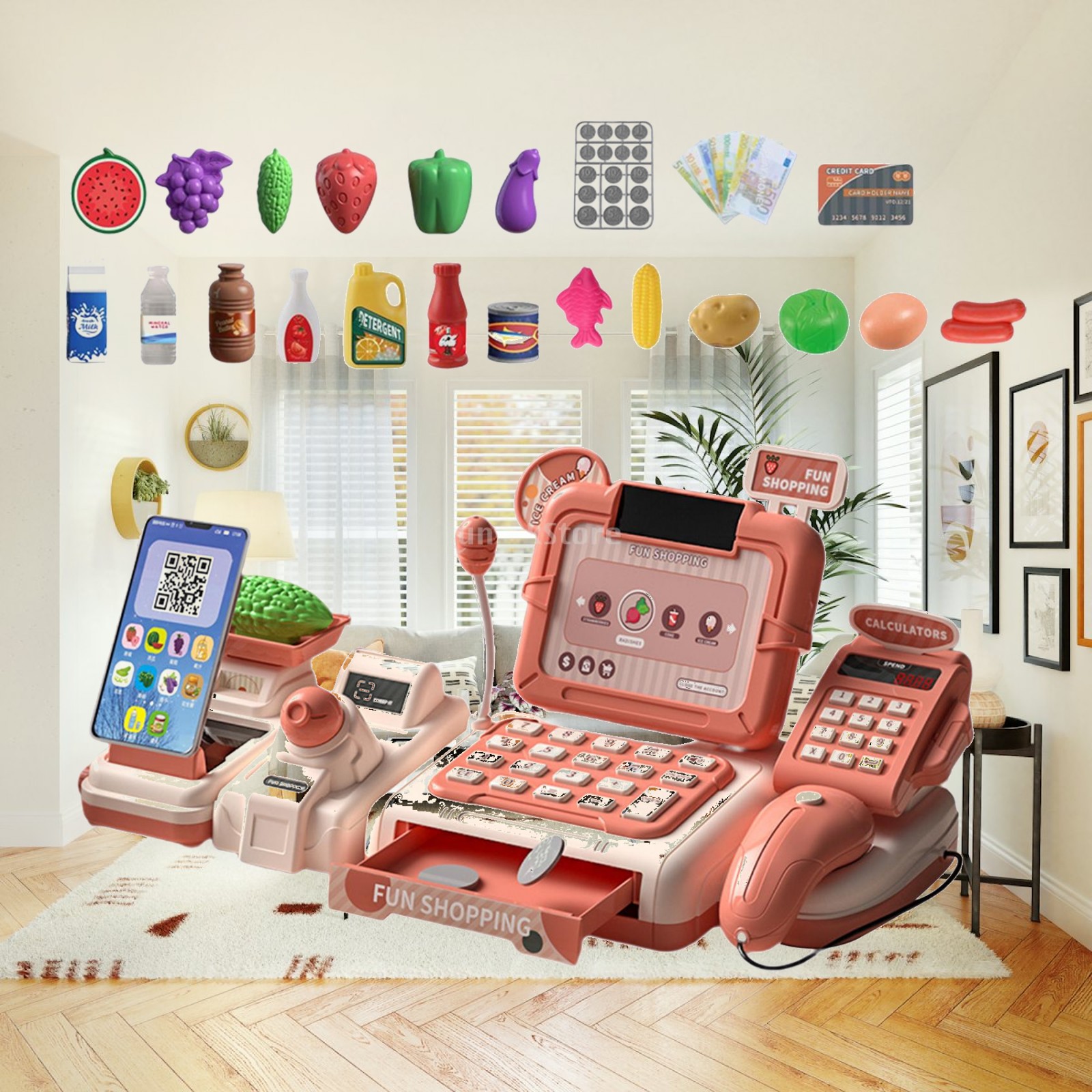 Kids Toys Store - Mainan Kasir Supermarket untuk Anak, Set