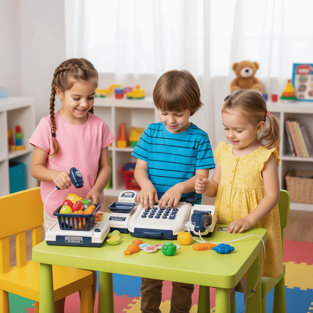 Toy Cash Register - Simulasi Puzzle Mesin Kasir Supermarket Hadiah