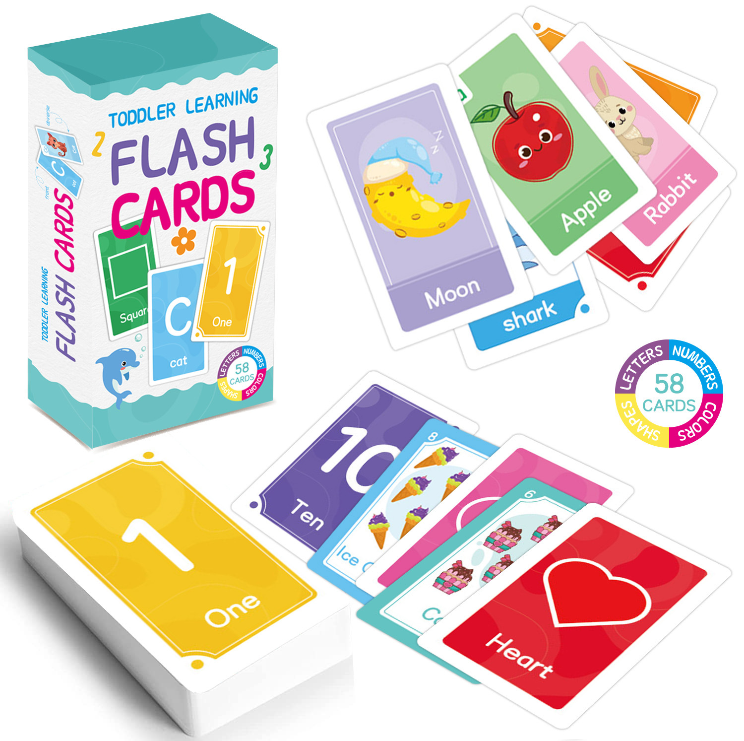 58 Buah Kartu Flash Alfabet AB - Educational Flash Card ulasan dan harga
