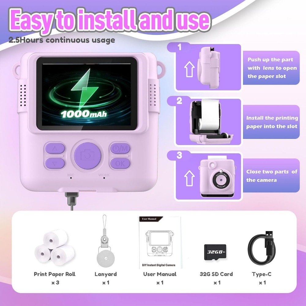 Kamera Cetak Instan untuk Anak - Kids Toys Videos ulasan dan harga