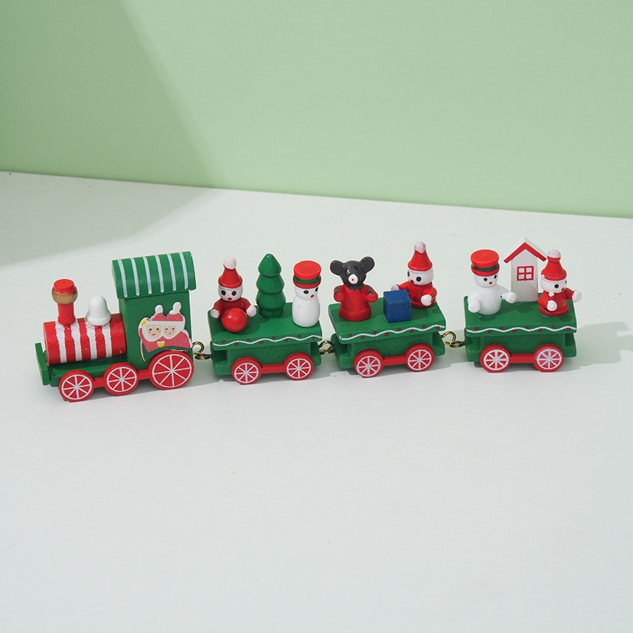 Kereta Natal Mini Kayu Lukis D - Top Kids Xmas Toys ulasan dan harga