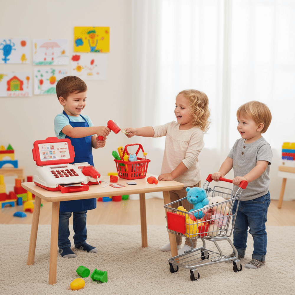 Simulasi Puzzle Mesin Kasir Su - Toy Cash Register ulasan dan harga